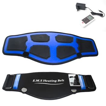 

EMS Waist Heating Belt Rechargeable Massager Remote Control 6 Mode Pulse Muscle Stimulator Acupuncture Stimulation EU Plug