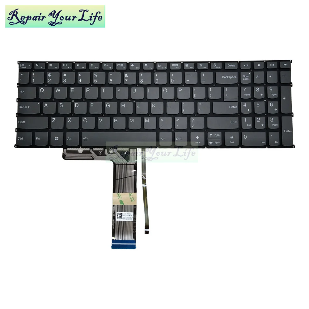 Teclado Retroiluminado para Lenovo Ideapad Teclados Ingleses Eua e Reino Unido Sn20w65236 515are 5-15iil05 15itl05 15are05