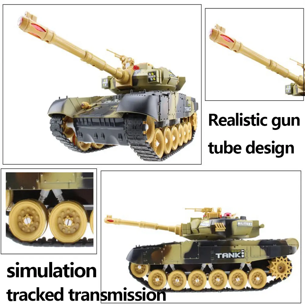 1/30 Super RC tank battle tanks launch cross-country tracked remote control vehicle charger battle boy toys for kids children 5