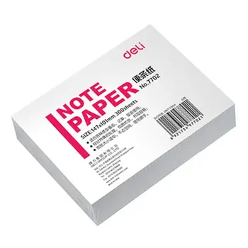 

DELI 300 Sheets Portable Note Paper Memo Paper Self Adhesive Memo Pad School Office Stationery Sticky Notes White