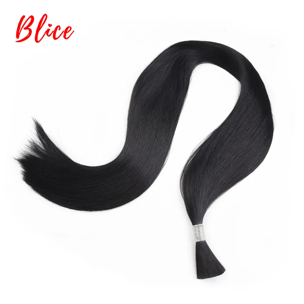 Blice Long Straight Synthetic Hair Bundles 40" Hair Bulk 1Piece/Pack Crochet Latch Hook Synthetic Extension For Women