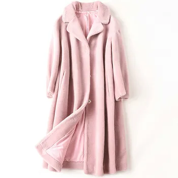 

Spring Autumn Real Fur Coat Women Clothes 2020 Korean Vintage Sheep Shearling Fur Streetwear Women Tops Abrigo Mujer ZT3617