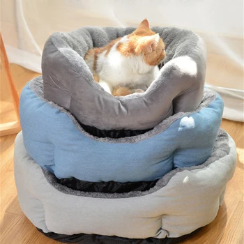 

Pet Dog Bed Mat Warm Dog House Soft Cat Nest Sleeping Cushion Thick Puppy Basket Canvas Dog Sofa Lounger Chihuahua Teddy Kennel