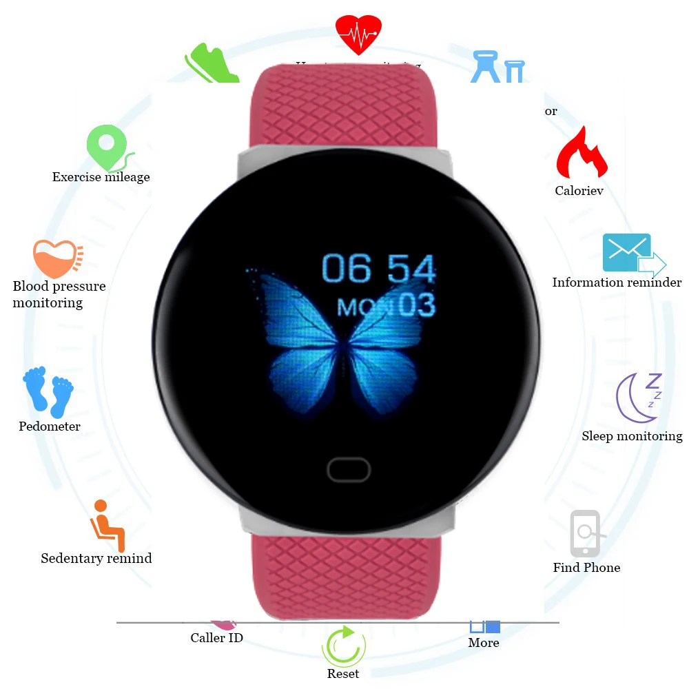 

2020 Women Smartwatch Sport Pedometer Color Screen Smart Watch Fitness Tracker Heart Rate Monitor Women Clock Sports Bracelet