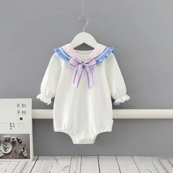 

2020 Autumn New Baby Jumpsuit Bunny Ears Baby Spring and Autumn Long-Sleeved Romper Cotton Romper 0-2 Year old