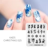 KADS Christmas 025 Nail Stamping Plates Nail Stamp Template Snowflake Xmas Snow Design Manicure Nail Art Tool Nails Design 2021 1