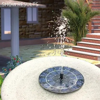 

Fountain Water Pump 180mm 2.5w Solar Fountain Panel Kit Solar Water Fountain Pump Durable with 6 Spray Head Black Lawn
