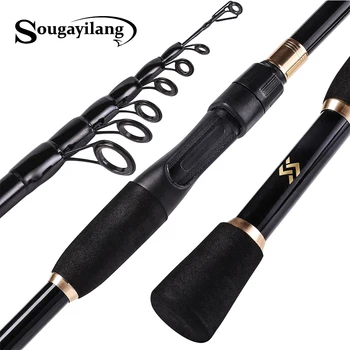 

Sougayilang Telescopic Fishing Rods 1.8M 2.1M 2.4M Bass Hard Bait Casting Mini Portable Spinning Rod Fishing Tackle Tools