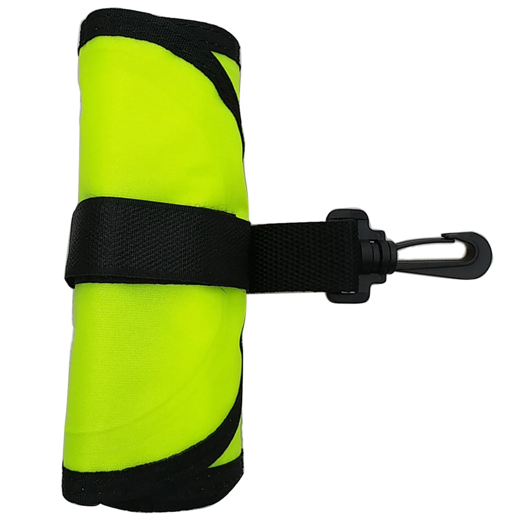 4' Scuba Diving Inflatable Safety Tube Sausage Signal Float, Surface Marker Buoy SMB with Plastic Clip, Highly Visible & Sturdy