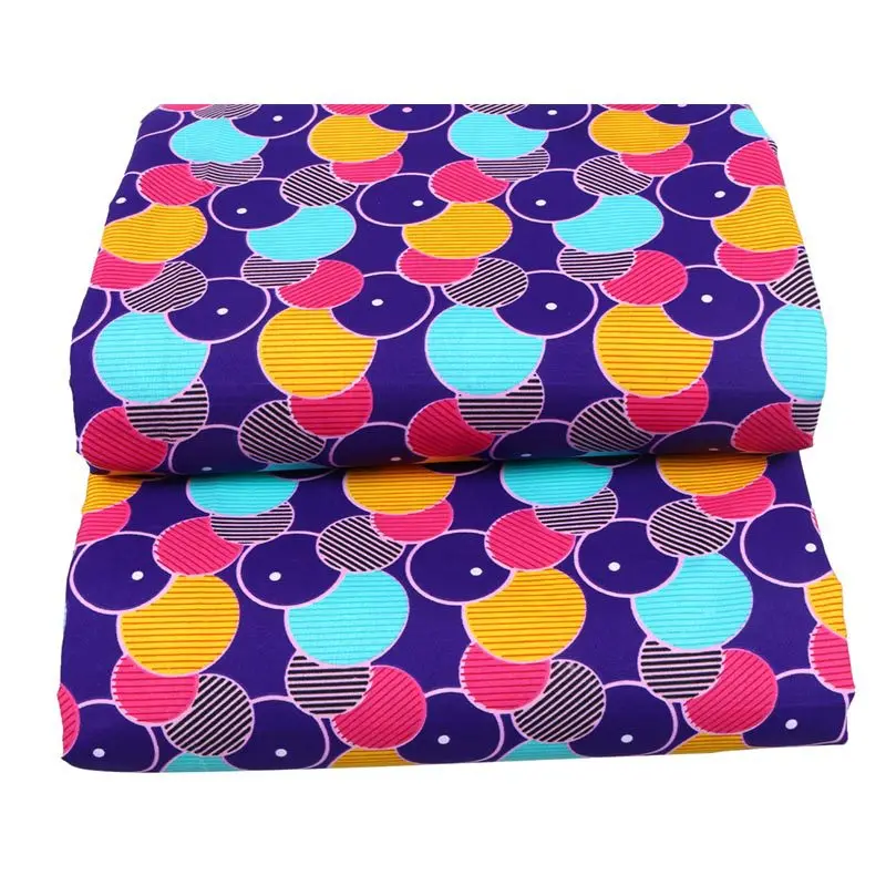 Ankara Africa Printed Batik Fabric Real Wax Patchwork Sewing Dress Material Artwork Accessory 1Yard Polyester sewing tools