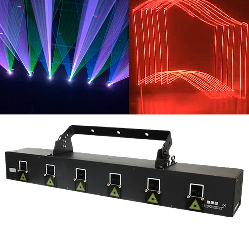 Scanner Line Laser Light 12W RGB Laser Projector Light Professional Stage Lighting Equipments DMX 512 DJ Controller Party Disco