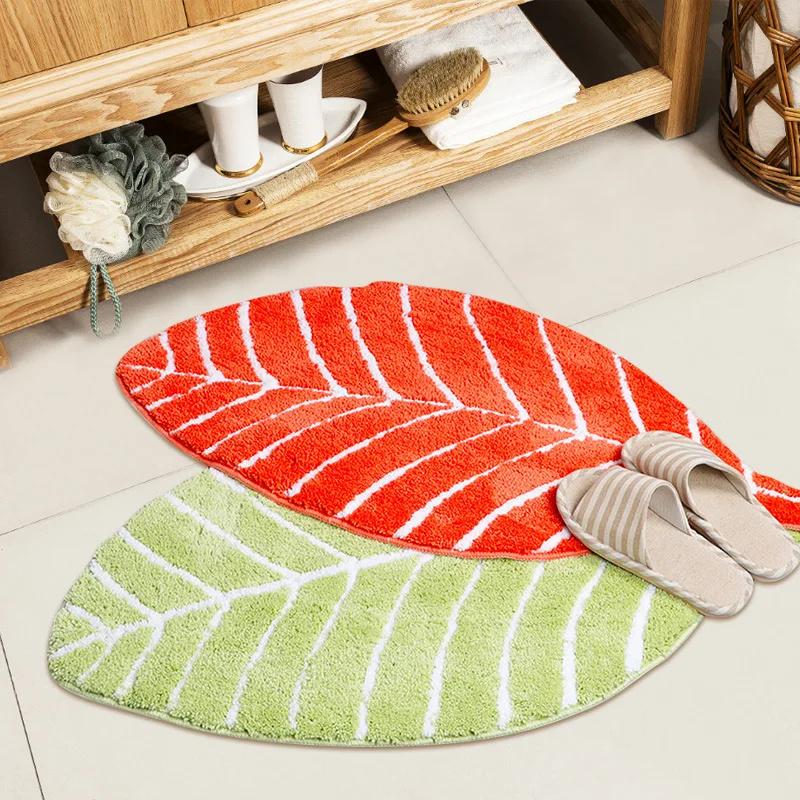 Fall Forest Bath Mat Vivid Tree Leaf Bathroom Decor Rug Carpet Non Slip Backing 