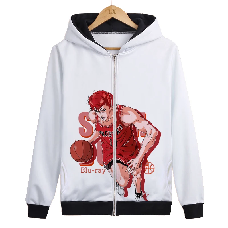 Игра SLAM DUNK аниме Hanamichi Толстовка Sakuragi Мужская Женская толстовка Уличная Повседневная Осенняя Толстовка SLAM DUNK цифровая печать