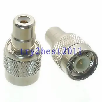 

DHL/EMS 50 pcs Adapter connector TNC plug pin to RCA TV jack pin RF COAXIAL straight -C1