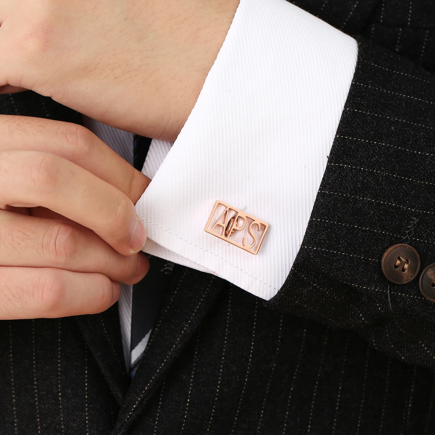 Custom Name Initials Cufflinks Buttons Men Twins Wedding Gift Gemelos Personalizados Boda Cuffs LOGO Shirt Man Jewelry Gifts