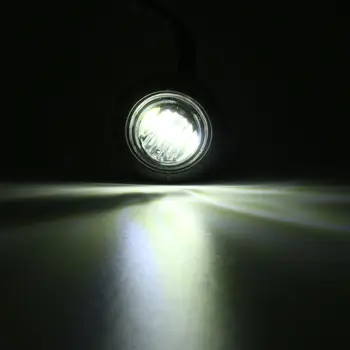 

12/24V LED Light 1'' LED Button Side Marker Lamp White 10X Mini Newest