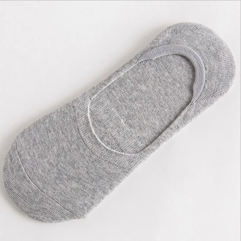 Ligth grey 5 пар мужские хлопковые летние дышащие носки невидимые лодочки носки нескользящие Лоферы Лодыжка Низкий вырез короткие носки мужские носки - Цвет: Ligth grey