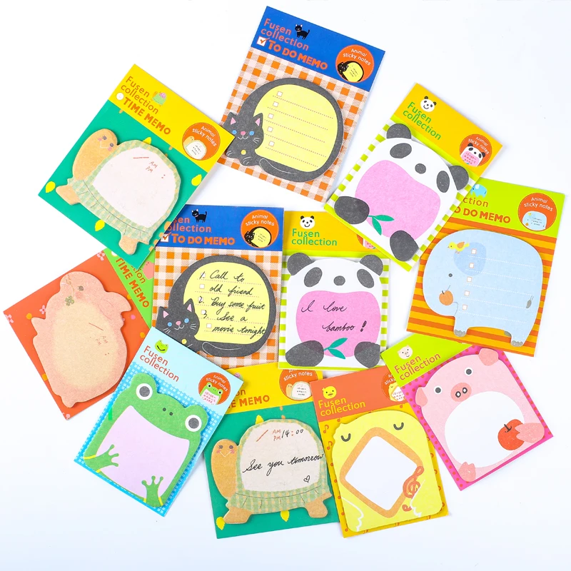 Милый кавайный котик Panda Memo Pad аниме липкий блокнот канцелярская наклейка для