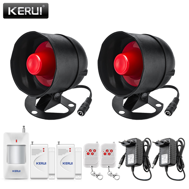 Standalone Security Alarm System Wireless Siren Motion Sensor Local Alarm Siren Horn With up to 100db Alarm Kit