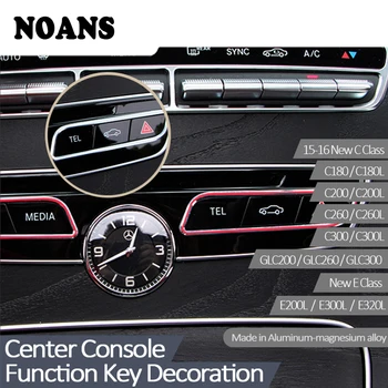 

Aluminum For Mercedes Benz Mercedes W205 W213 C E GLC Car Styling Dashboard Button Switch Frame Rings Stickers Accessories