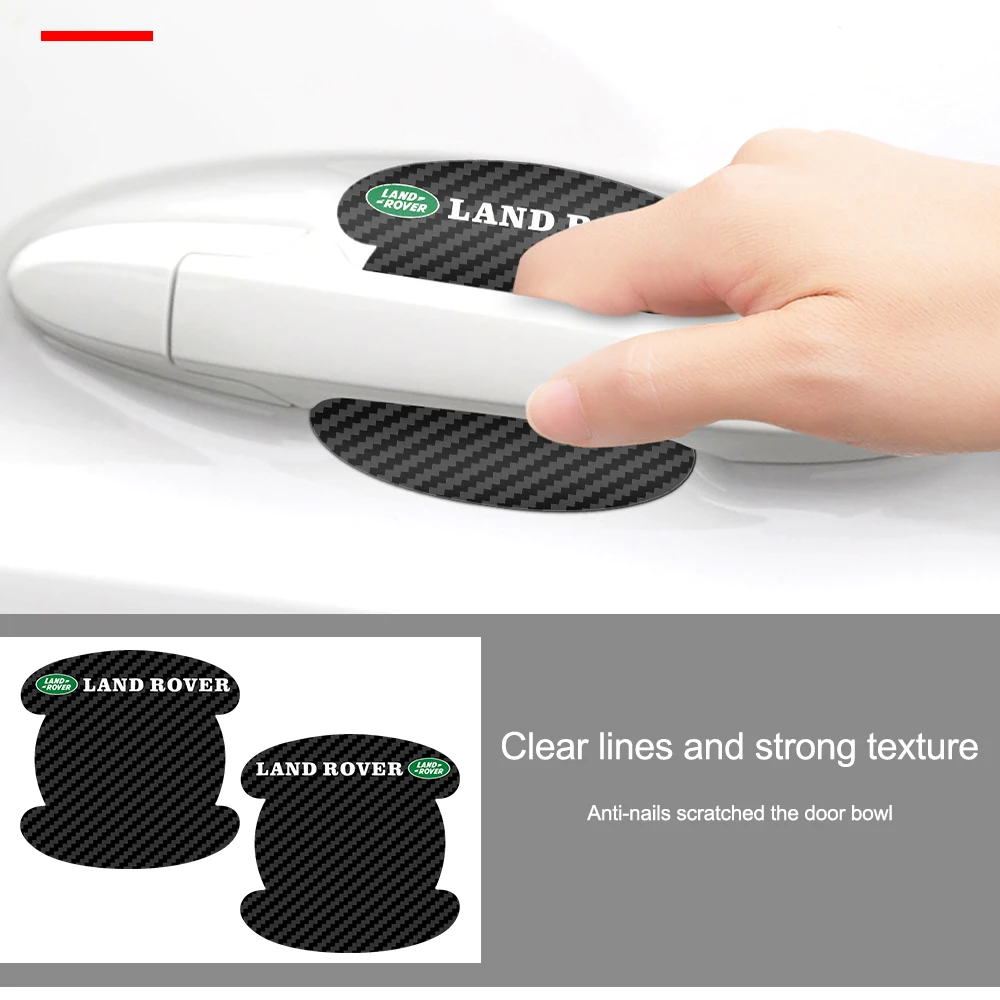 4 шт. резиновые наклейки на дверную ручку автомобиля защита от царапин пленка для