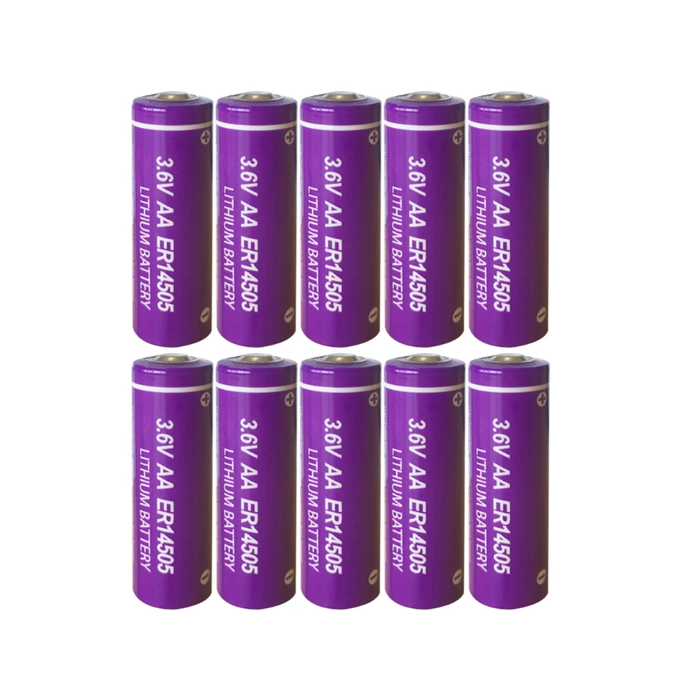 

10pcs ER14505 14505 2700mah 3.6v AA Size Li-SOCl2 Lithium Battery