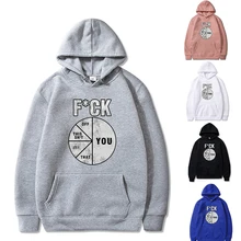 Moletom com capuz masculino na moda primavera outono casual pulôver manga longa grande bolso hoodies f * ck impressão pullovers feminino harajuku