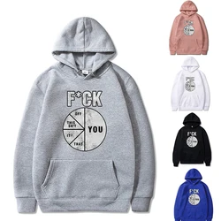 Sudadera con capucha para hombre y mujer, suéter informal de manga larga con Bolsillo grande, jerséis con estampado de F * CK, Harajuku, primavera y otoño