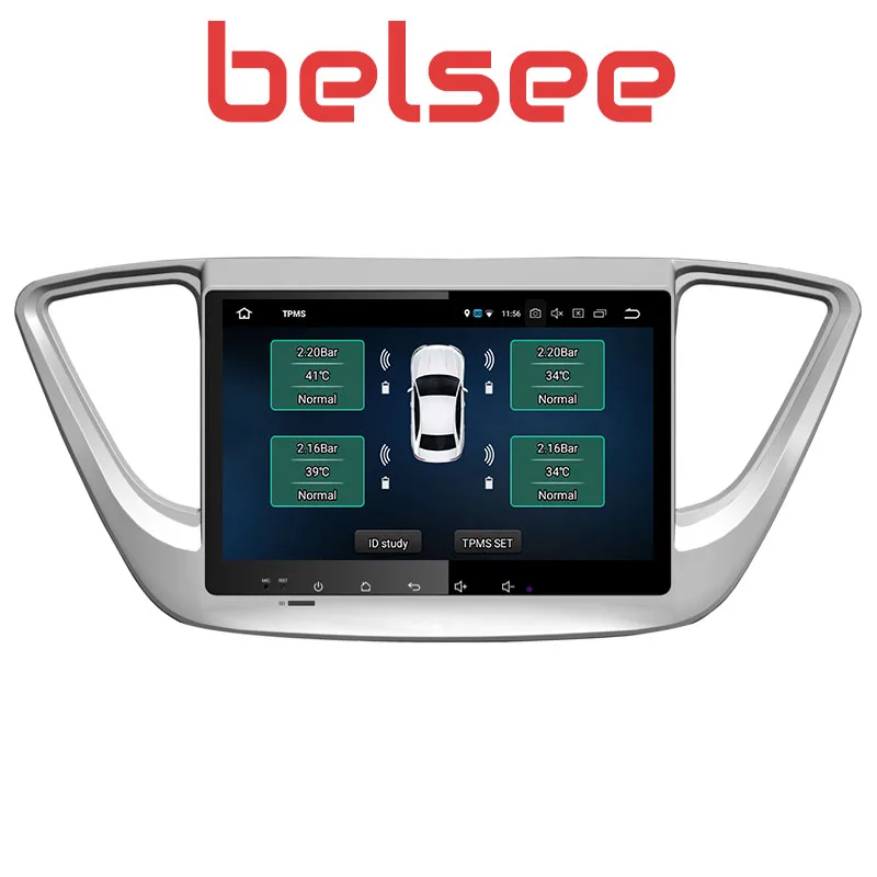 Belsee " сенсорный экран 2din Android 9,0 автомобильный DVD мультимедийный плеер навигационный GPS радиоприемник для hyundai Verna Solaris Accent