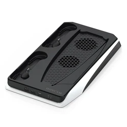 For PS5 Vertical Game Cooling Stand for PS 5 Digital Console with Dual Controller Charger for DualSense 12 Game Slots For PS5 Vertical Game Cooling Stand for PS 5 Digital Console with Dual Controller Charger for DualSense 12 Game Slots