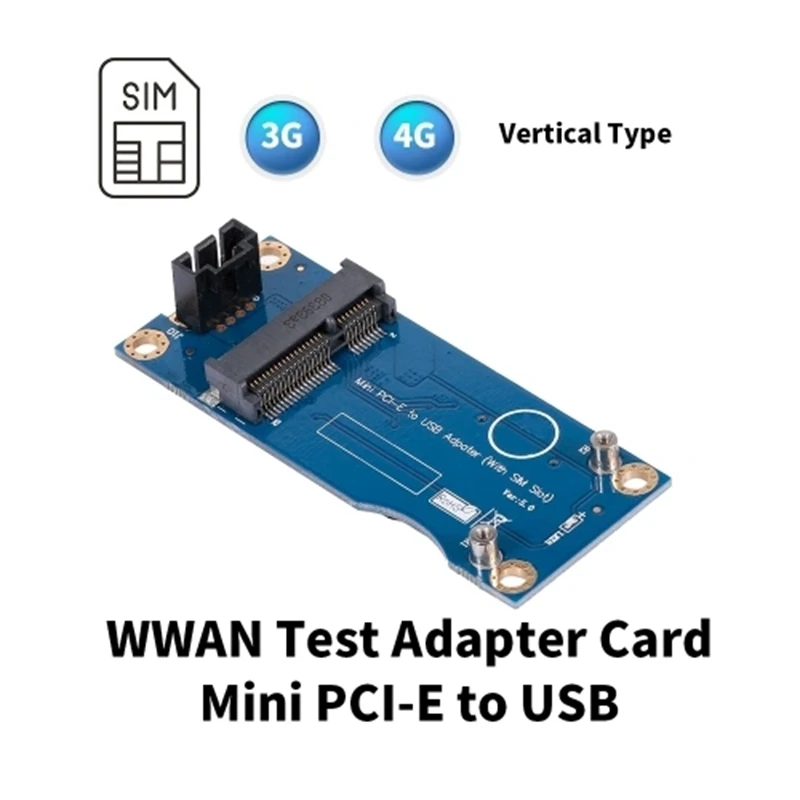 Мини PCI-E к USB адаптер карта с sim-слотом WWAN тест конвертер адаптер карта 3g/4G модуль вертикальный тип