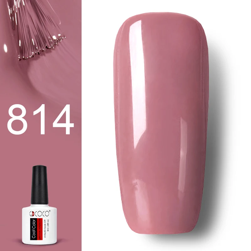 814 GDCOCO лак для ногтей nail Art Гель для дизайна Лаки 8 мл неонового цвета блестящие soak off-польский гель маникюр - Цвет: 814