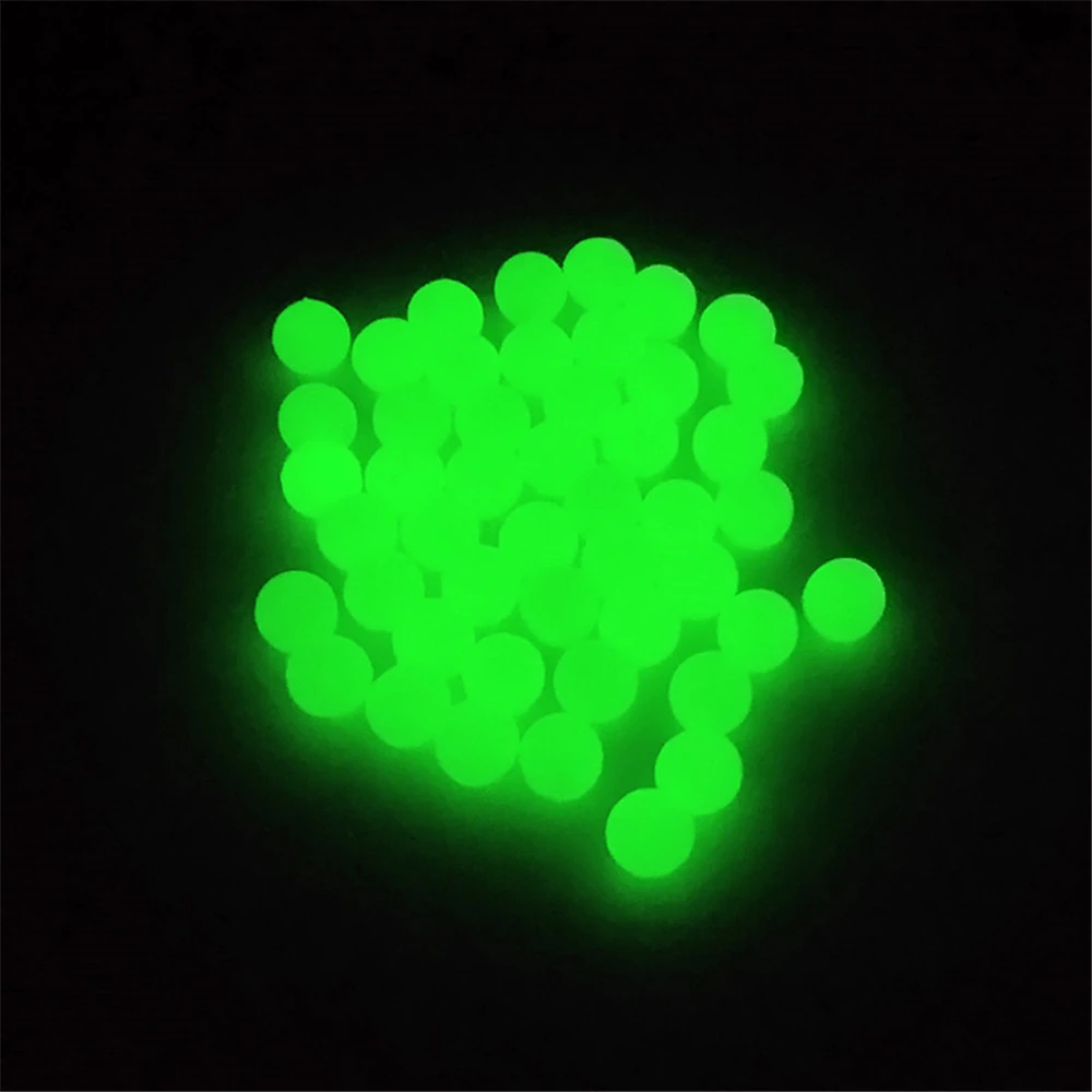 LuminousFishingBeads100pcsRoundSoftRubberFloatingGlow