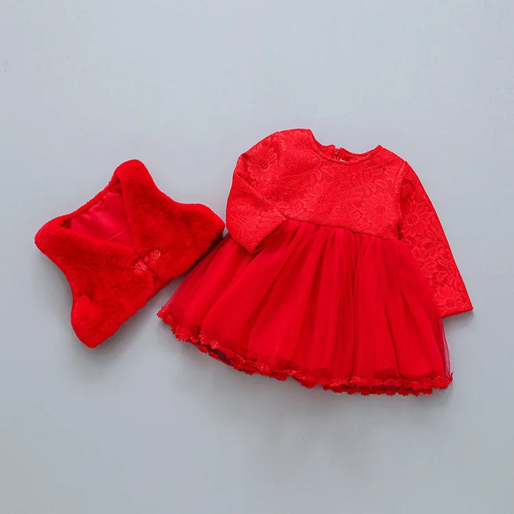 Новое Осеннее однотонное платье для маленьких девочек, vestido infantil зимнее бархатное цельнокроеное платье принцессы с длинными рукавами для детей от 0 до 3 лет, подарок