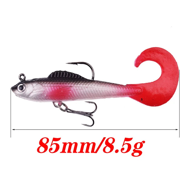 1Pcs Jig Head Fish Wobbler Soft Lures 85mm 8.5g Artificial