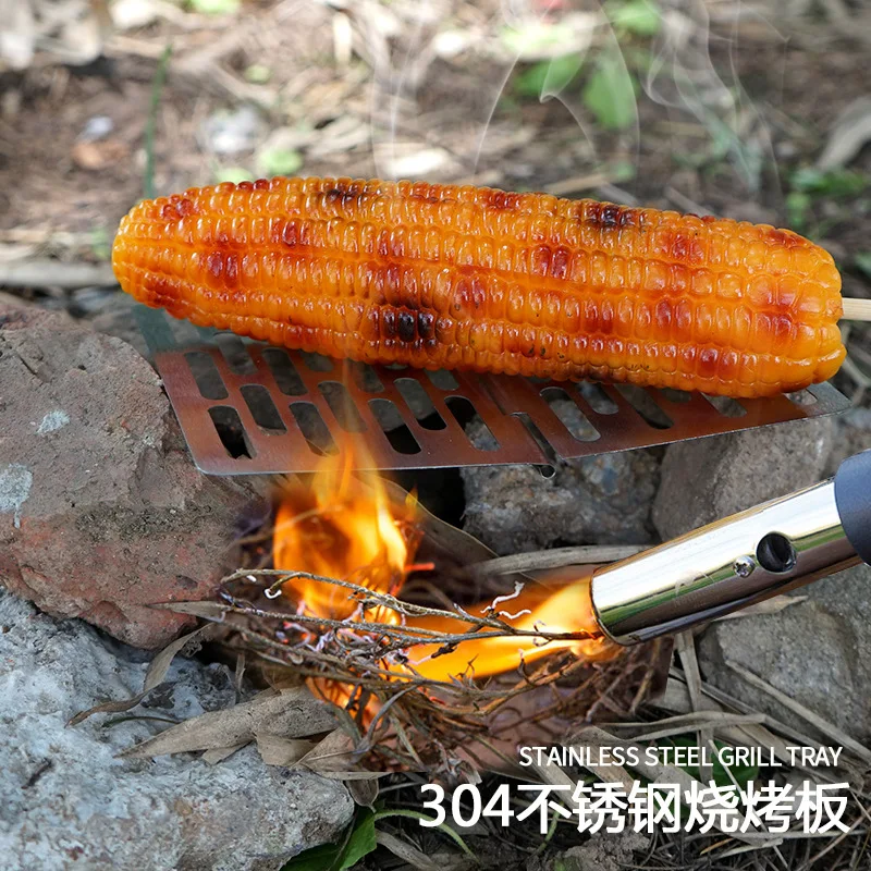 

Outdoor baking sheet folding barbecue plate camping self-driving barbecue portable grill net picnic barbecue equipment Camping