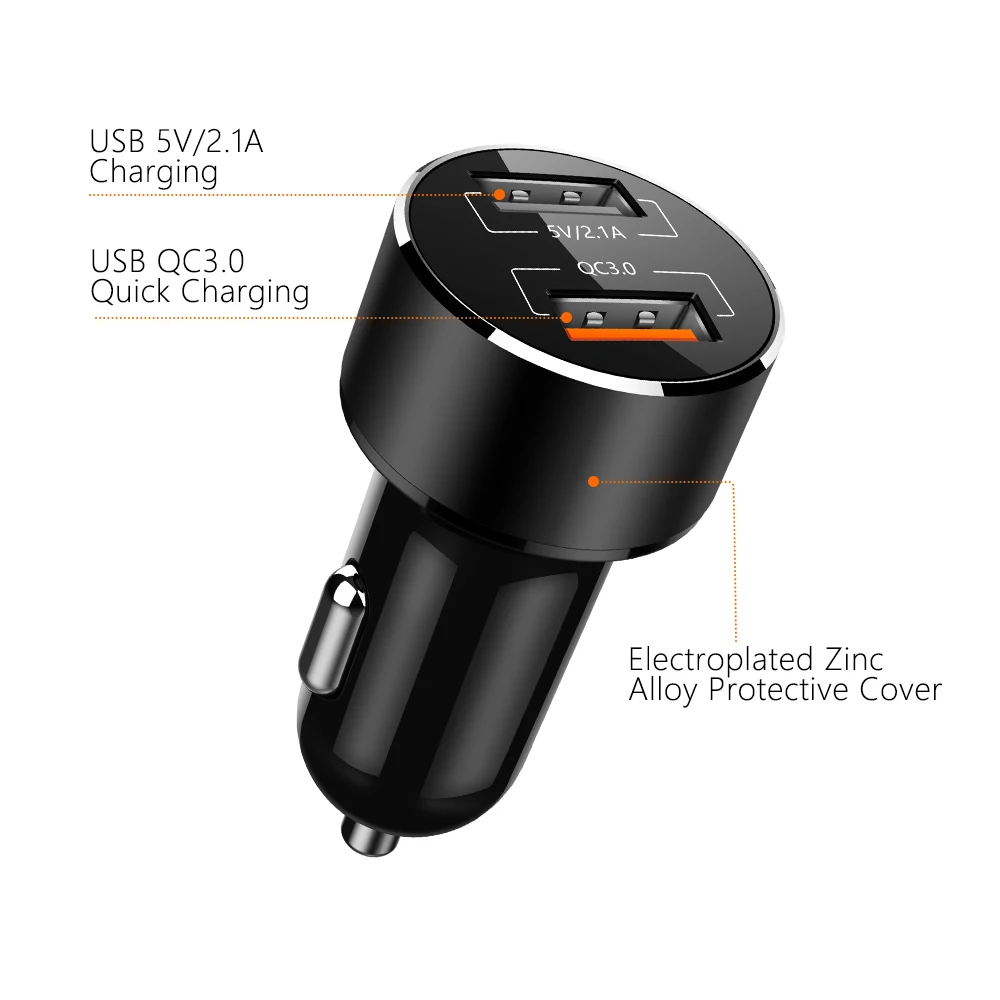 Yibeika18w автомобильное зарядное устройство Q3.0usb автомобильное зарядное устройство для iPhone 11, huawei, samsung Мобильное Беспроводное зарядное устройство
