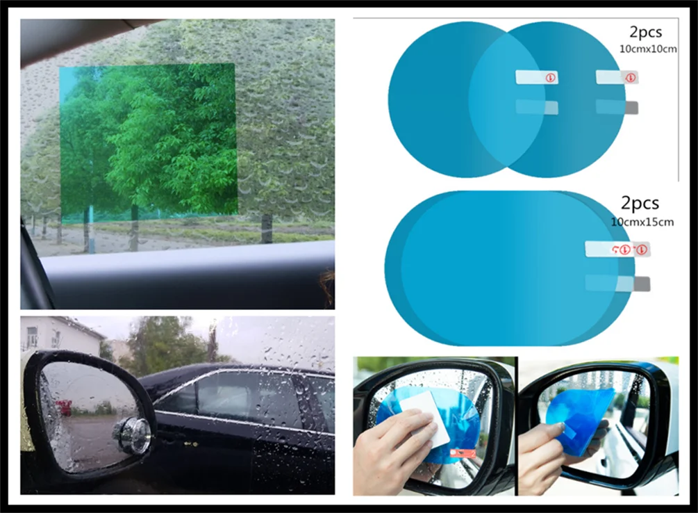 Car flooding reversing mirror full screen nano waterproof film for Audi A4 B6 A3 A6 C5 Q7 A1 A5 A7 A8 Q5 R8 TT S5 S6 S7