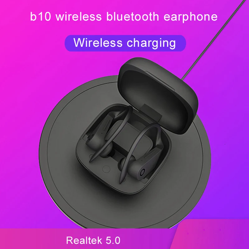 B10 TWS, беспроводные Bluetooth наушники, Спортивная гарнитура, наушники, 3D стерео Водонепроницаемая гарнитура с беспроводной зарядной коробкой, PK I9000 TWS