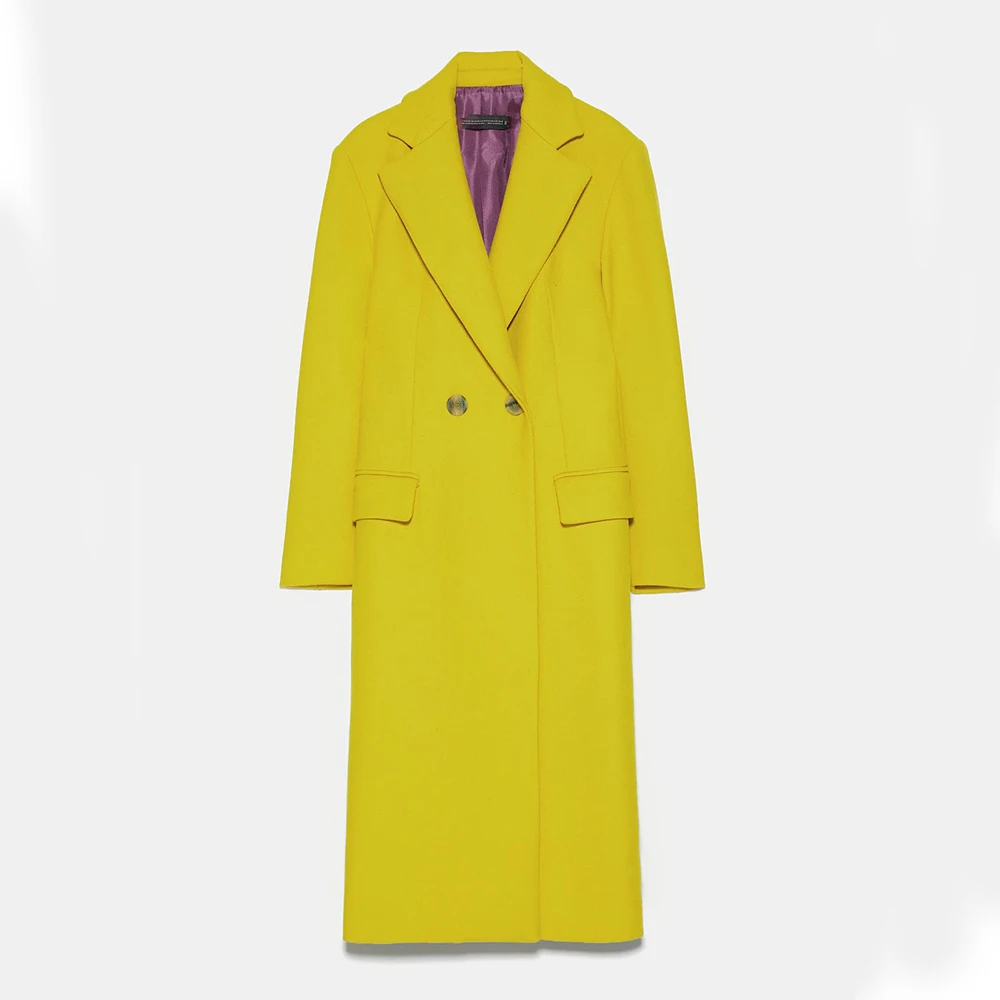Новое пальто ZA женское осенне-зимнее пальто с бантом и отложным воротником Элегантные сексуальные повседневные офисные женские однотонные вечерние пальто - Цвет: 02