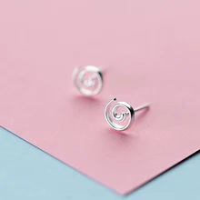 925 пробы, серебряные серьги-гвоздики, для женщин, модное ювелирное изделие, крошечные, 6 мм X 6 мм, полые, круглые, подарок для девочек, девушек-подростков