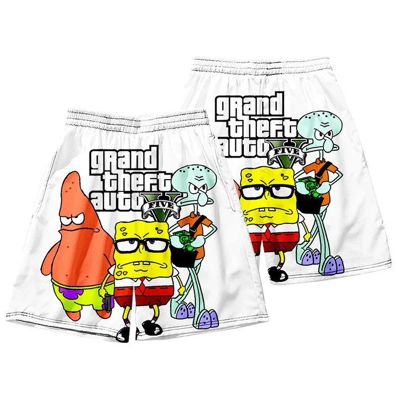 3D Anime Patrick Star Board Shorts Trunks Summer New Quick Dry Beach Swiming Shorts Men Hip Hop Short Pants Beach clothes casual shorts