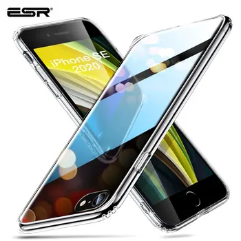 

ESR Tempered Glass Case For iPhone SE 2020 8 7 11 11 Pro Max X XR XS Max Transparent Back Glass Case Cover for iPhone SE 2020