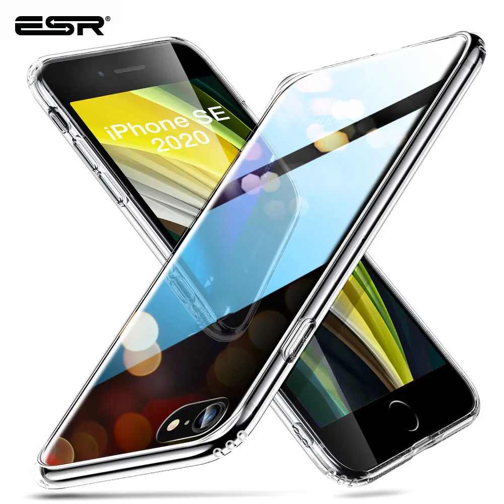 Чехол ESR из закаленного стекла для iPhone SE 2020 8 7 11 Pro Max X XR XS прозрачный стеклянный