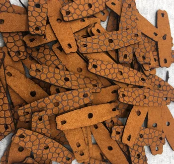 

10pcs Hunting Leather Slingshot Pouches Outdoor Hunting Slingshots Bow Accessories Cow Leather with Center Hole Sports Bands