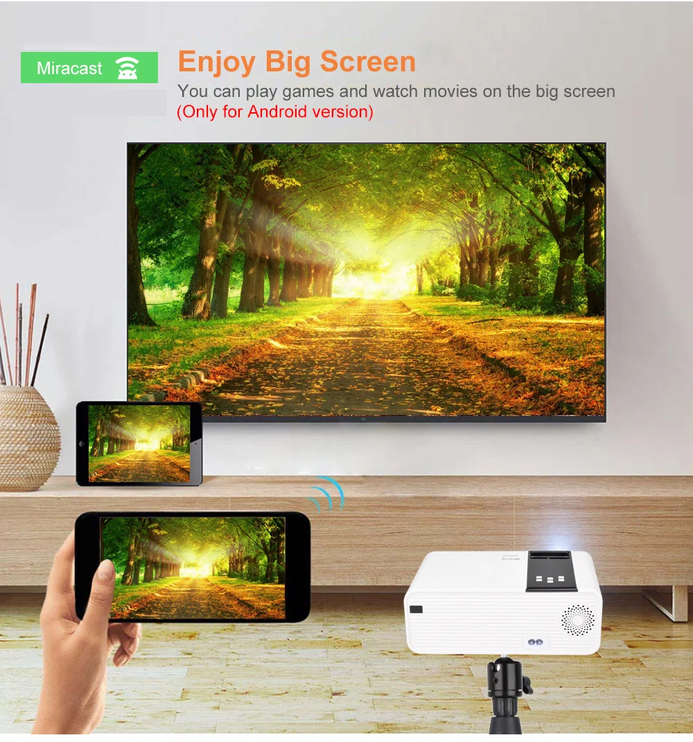 ThundeaL TD90 Native 720P Projector Android WiFi Bluetooth Projector 3D Video Movie Party Mini Proyector Portable Home Theater