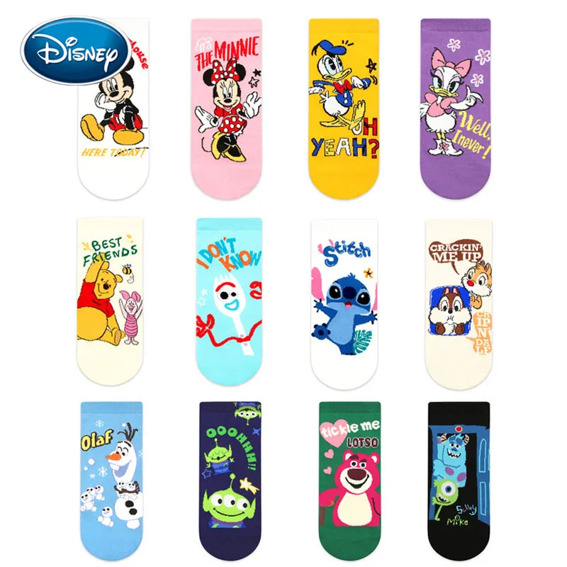 

New Cartoon Socks Mickey Minnie Disney Steeber Frozen Sweet Socks Cotton Socks Ladies Socks