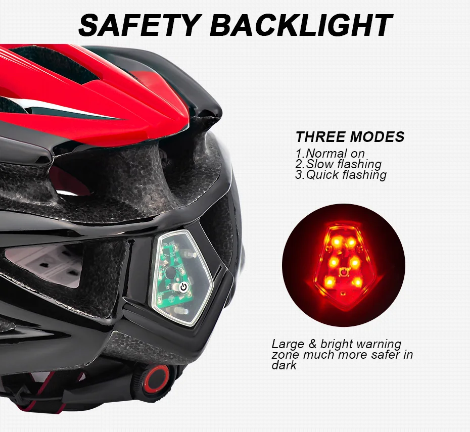 VICTGOAL Bike Helmet LED Lights Visors for Men Women Breathable Ultralight Sport Cycling Helmet MTB Mountain Road Bicycle Helmet
