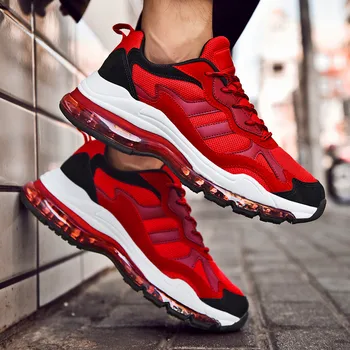 

Men Casual Shoes Non-slip Damping Sneakers Fashion Mesh Light Breathable Sport Running Jogging Shoes Zapatos De Hombre Plus Size