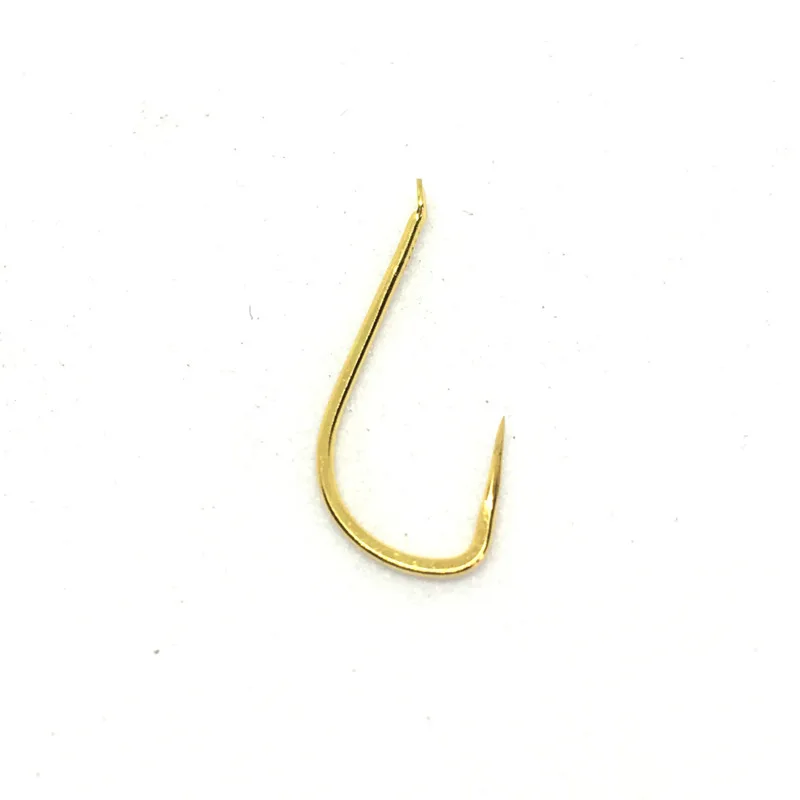 1000pcs/lot Flat Body Double Blood Groove Sleeve FishHooks Gold Non-Barb Carp Fishing Hook Tackles Accessories Peche Pesca Anzol | Спорт и